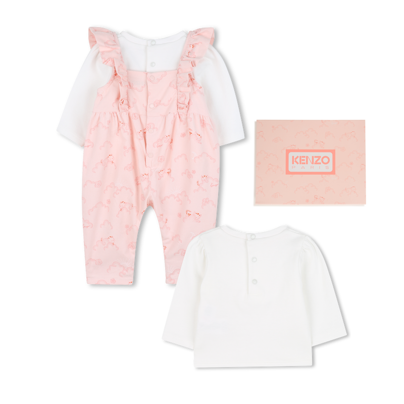 T-shirt + overalls set KENZO KIDS 
                        GIRL