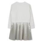 Bi-materiaal jurk met lange mouwen MICHAEL KORS 
                    GIRL