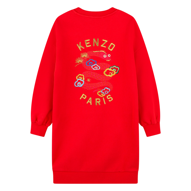 Rechte jurk met borduursel KENZO KIDS 
                        GIRL
