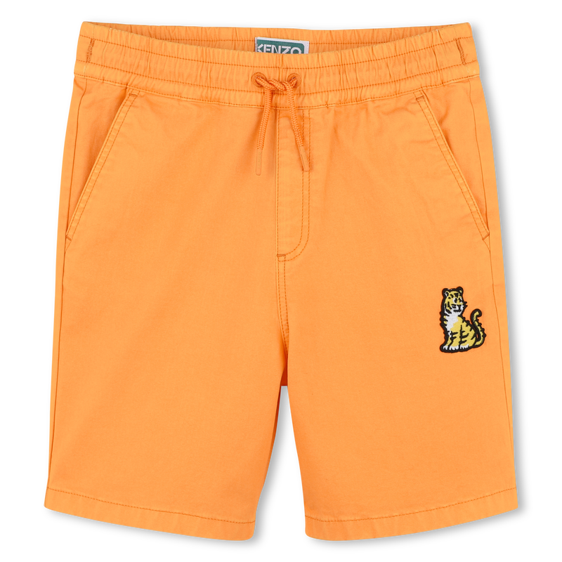 Katoenen bermuda met badge KENZO KIDS 
                        BOY