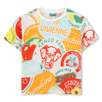 Katoenen T-shirt, korte mouwen KENZO KIDS BOY