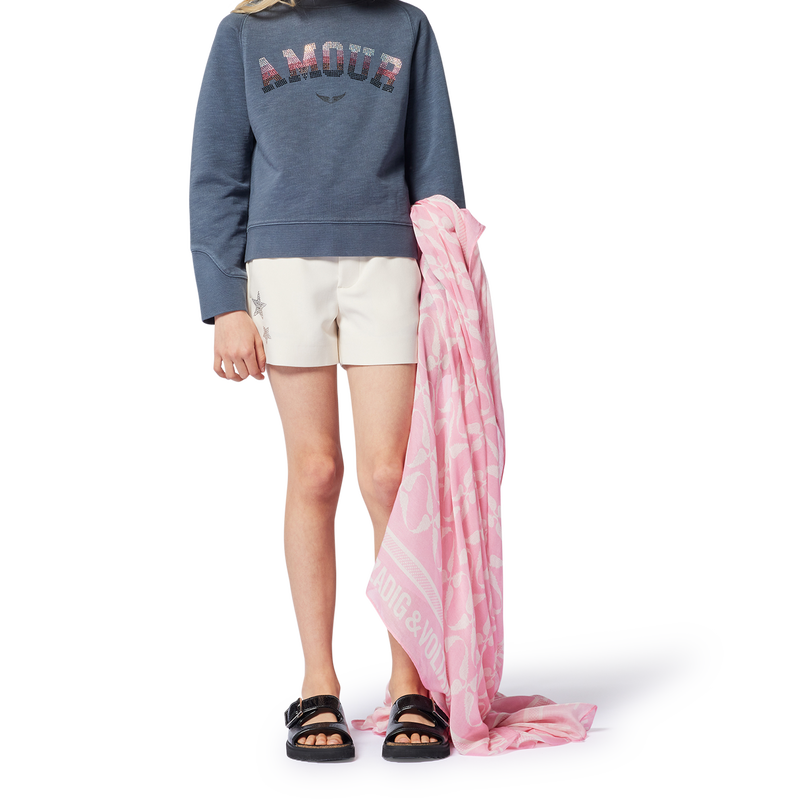 Getailleerde short met strass ZADIG VOLTAIRE 
                        GIRL