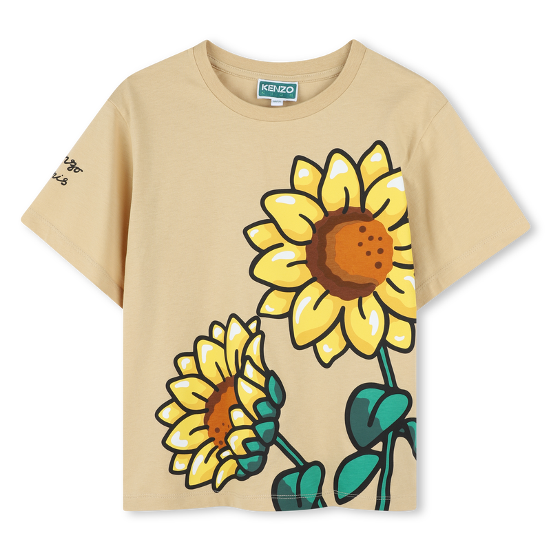 T-shirt met zonnebloemprint KENZO KIDS 
                        GIRL