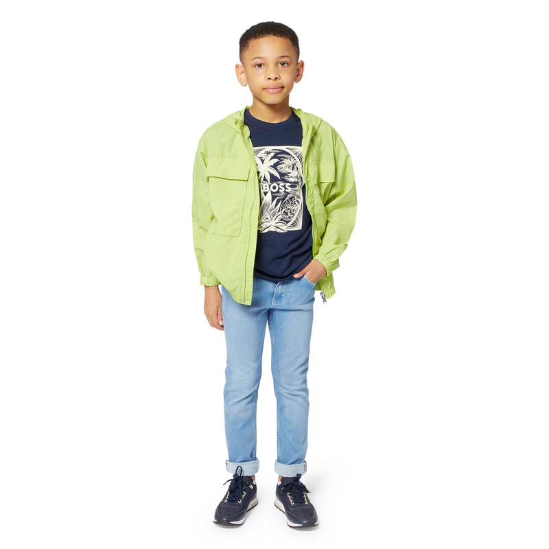 Katoenen T-shirt korte mouwen BOSS 
                        BOY