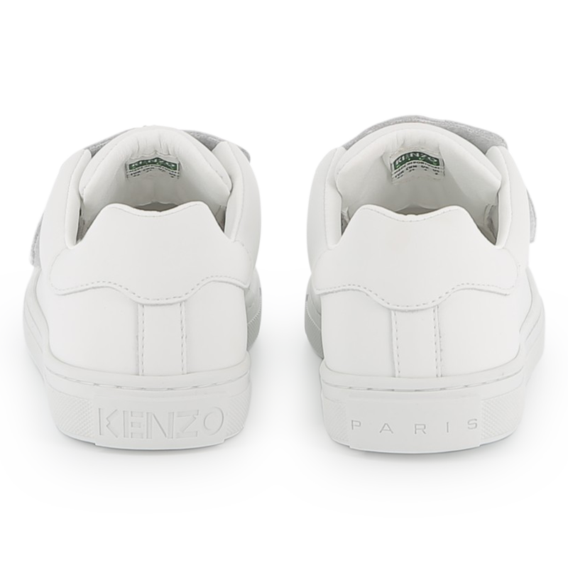 Leren sneakers met klittenband