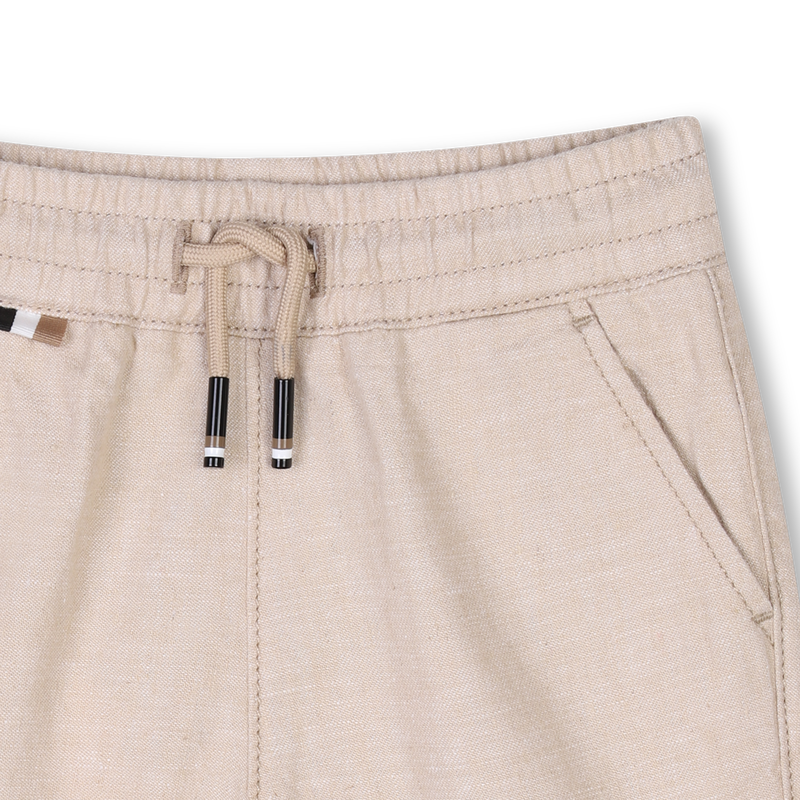 Short van linnen en katoen BOSS 
                        BOY