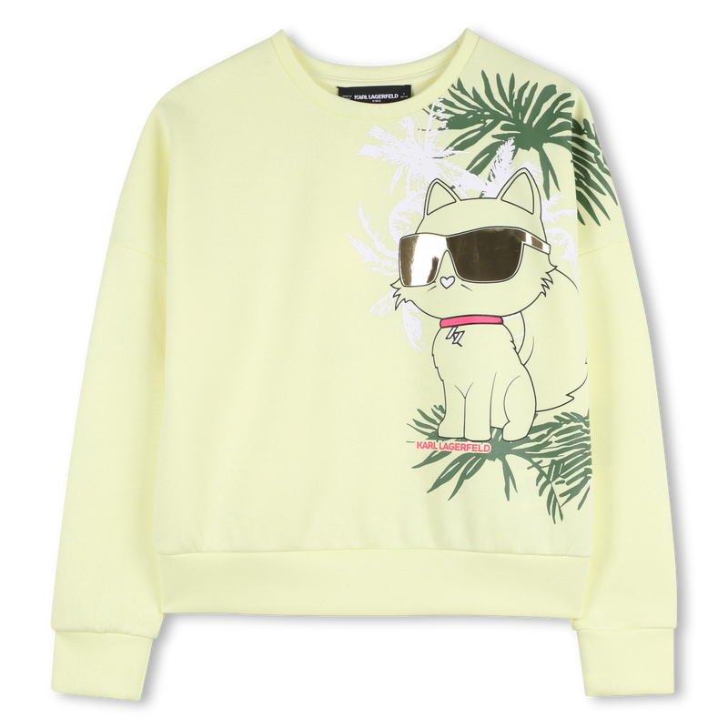 MAXI SWEATSHIRT MET PRINT KARL LAGERFELD KIDS 
                        GIRL