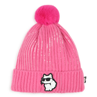 Gebreide muts met pompon KARL LAGERFELD KIDS 
                    GIRL