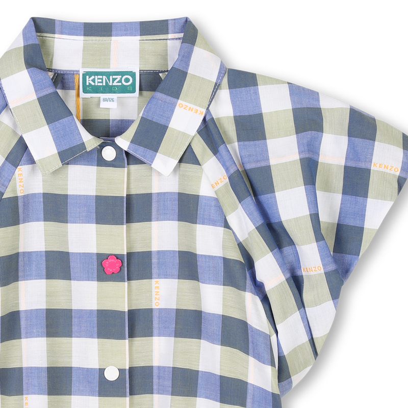 Katoenen blouse, korte mouwen KENZO KIDS 
                        GIRL