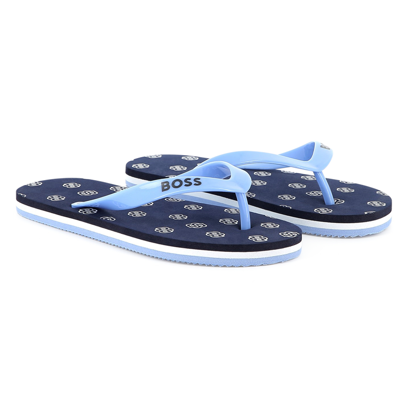 Teenslippers met print BOSS 
                        BOY