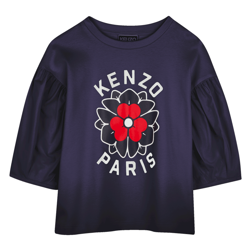 T-shirt, 2 materialen, print KENZO KIDS 
                        GIRL