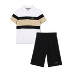 Polo + bermuda set, ZWART, hi-res