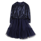 Bi-materiaal jurk BILLIEBLUSH 
                    GIRL