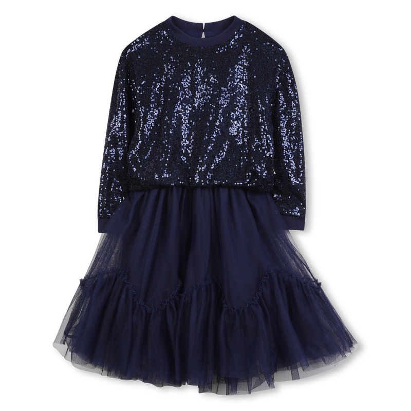 Bi-materiaal jurk BILLIEBLUSH 
                        GIRL