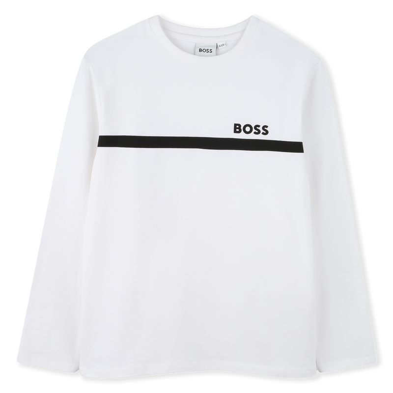 T-SHIRT MET LANGE MOUWEN BOSS 
                        BOY
