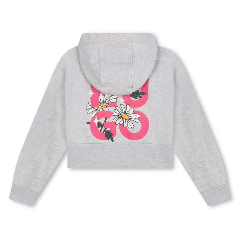 Sweatshirt met rits en bloemen HUGO 
                        GIRL
