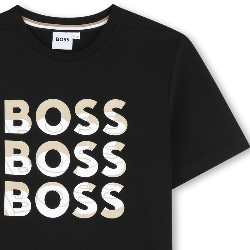 Katoenen T-shirt korte mouwen BOSS 
                        BOY