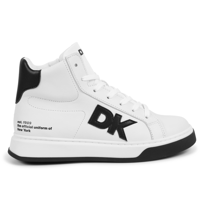 Lederen sneakers met veters