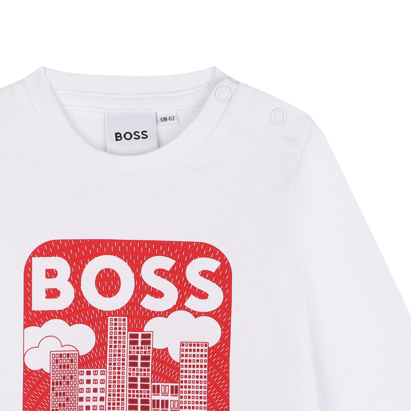 Katoenen T-shirt met print BOSS 
                        BOY
