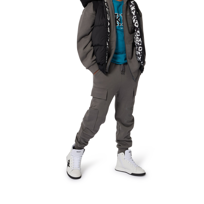 Lederen sneakers met veters DKNY 
                        UNISEX