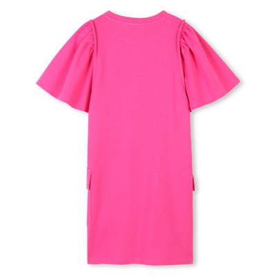 Katoenen jurk met korte mouwen KENZO KIDS GIRL