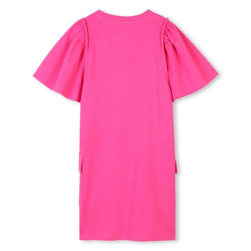 Katoenen jurk met korte mouwen KENZO KIDS 
                        GIRL