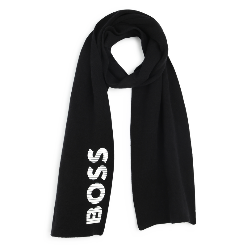 Gebreide katoenen sjaal BOSS 
                        BOY