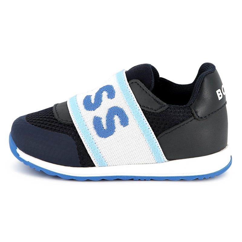 Sneakers met leer en visnet BOSS 
                        BOY