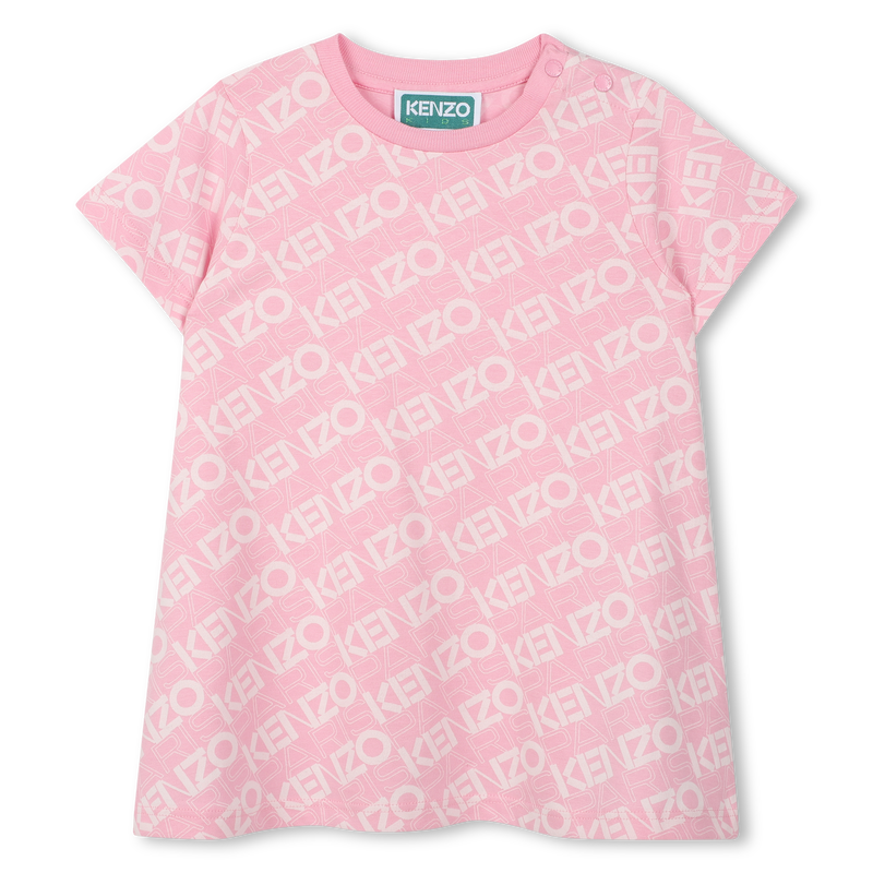 Katoenen jurk met print KENZO KIDS 
                        GIRL