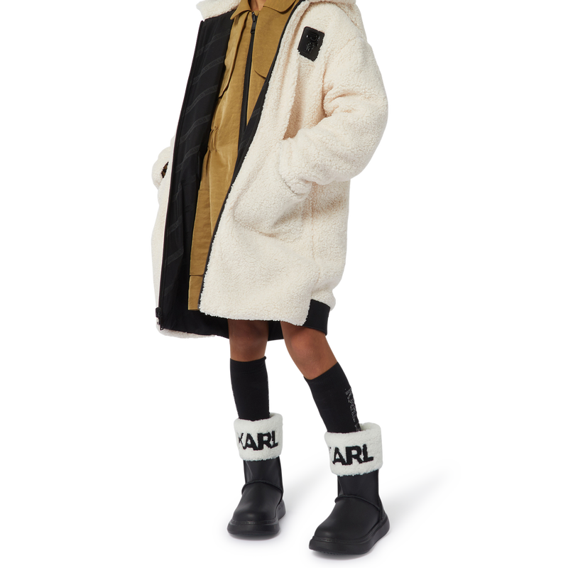 Jurk met gevlochten biezen KARL LAGERFELD KIDS 
                        GIRL