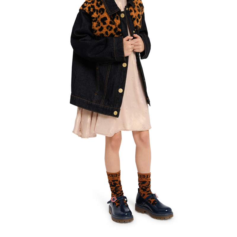 Jurk van lam&eacute;-jacquard KENZO KIDS 
                        GIRL