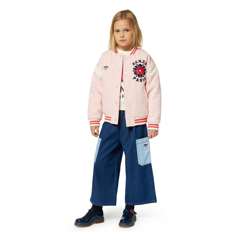 Denim broek elastische taille KENZO KIDS 
                        GIRL