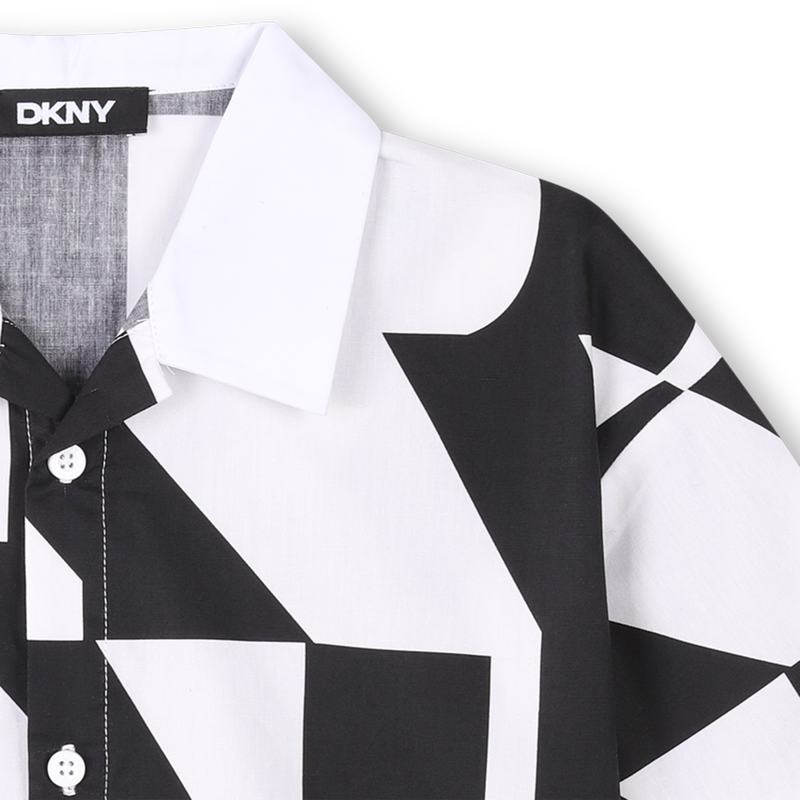 Katoenen overhemd korte mouwen DKNY 
                        UNISEX