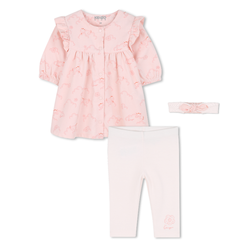 Jurk + legging + hoofdband set KENZO KIDS 
                        GIRL