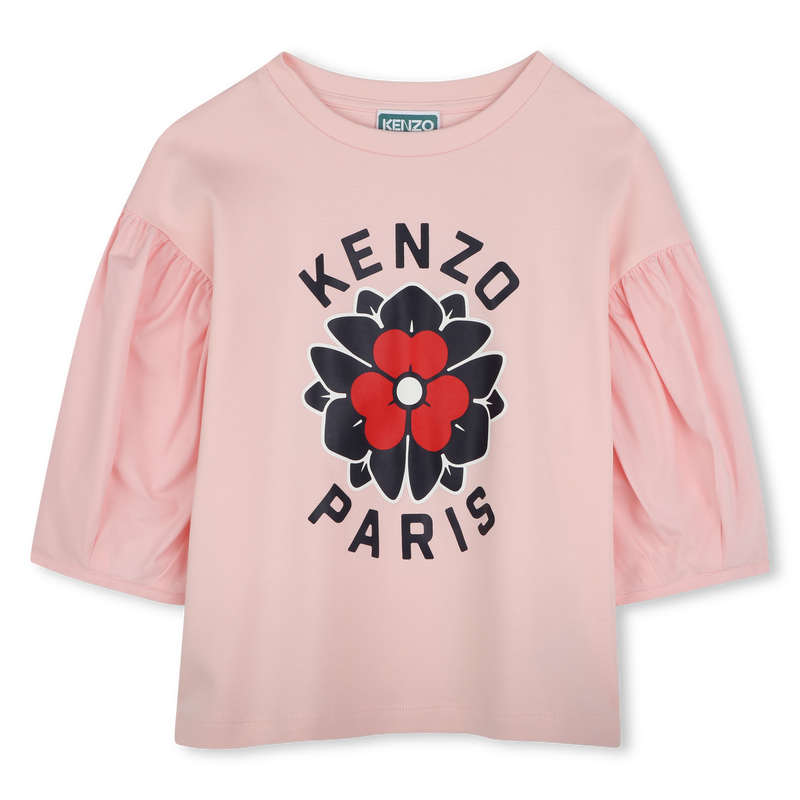 T-shirt, 2 materialen, print KENZO KIDS 
                        GIRL