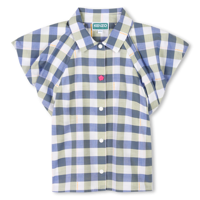 Katoenen blouse, korte mouwen KENZO KIDS GIRL