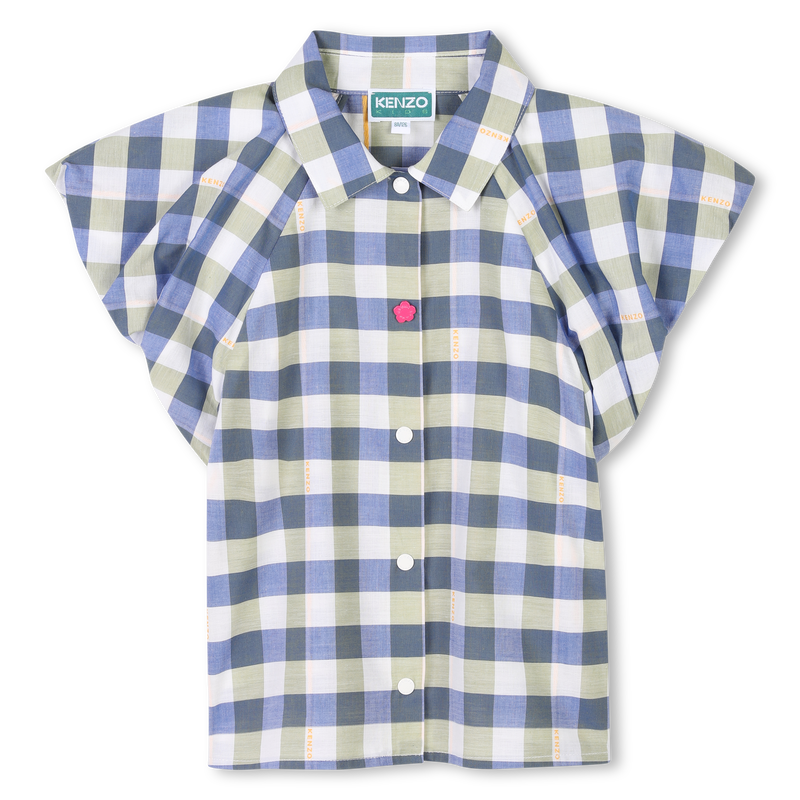 Katoenen blouse, korte mouwen KENZO KIDS 
                        GIRL