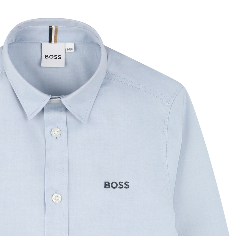 SHIRT MET LANGE MOUWEN BOSS 
                        BOY