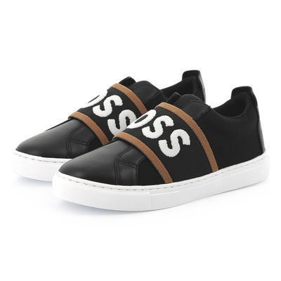 Sneakers van twee materialen BOSS JONGEN