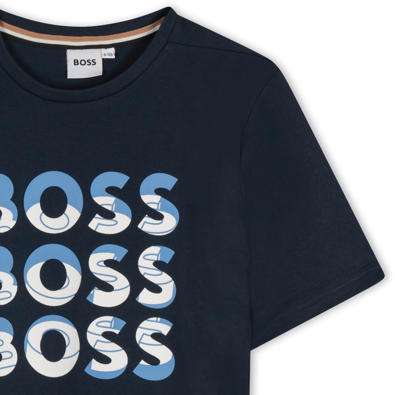 Katoenen T-shirt korte mouwen BOSS 
                        BOY