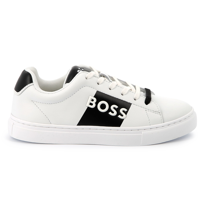 Lederen sneakers met veters