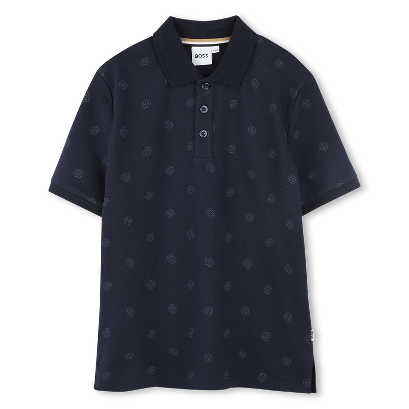 Polo met rechte snit en print BOSS 
                        BOY