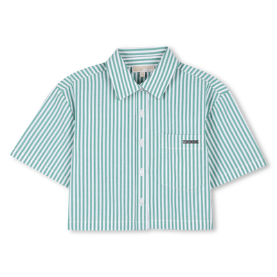 GESTREEPT OVERHEMD MET KORTE MOUWEN MICHAEL KORS GIRL