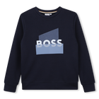 Fleece sweatshirt, MARINE, hi-res