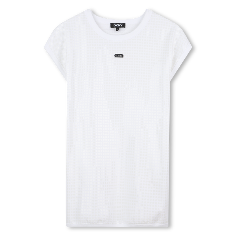 Katoenen jurk met lovertjes DKNY 
                        GIRL