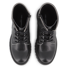 Halfhoge veterlaars van rundleer KARL LAGERFELD KIDS 
                    GIRL