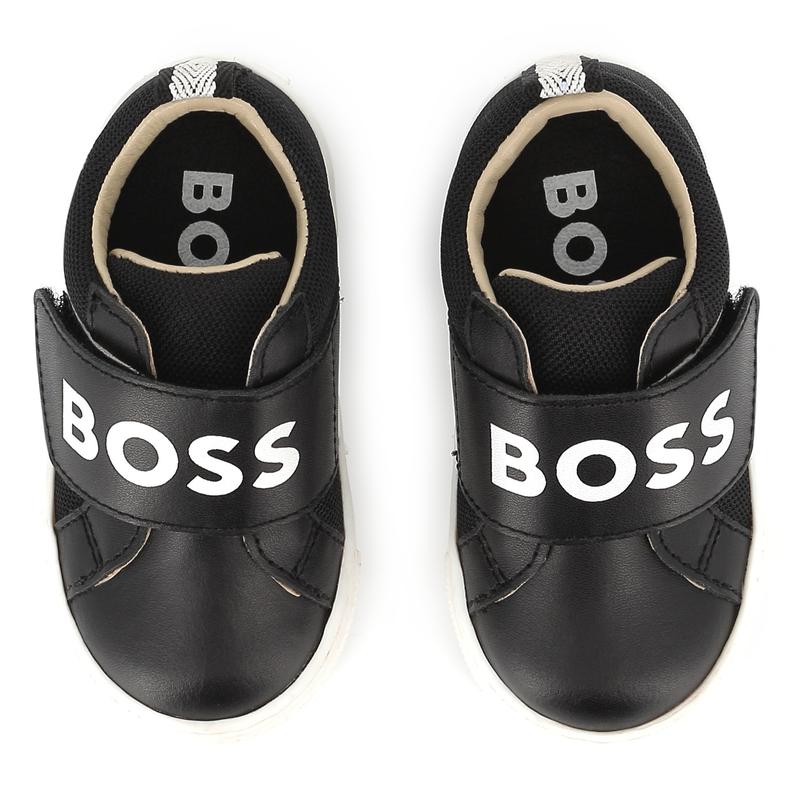 Leren sneakers met klittenband BOSS 
                        BOY
