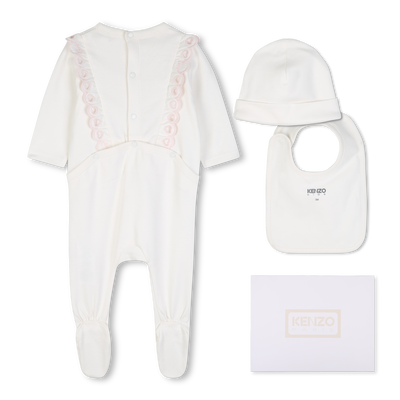 Pyjama set, muts en slabbetje KENZO KIDS MEISJE