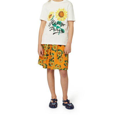 T-shirt met zonnebloemprint KENZO KIDS UNISEX