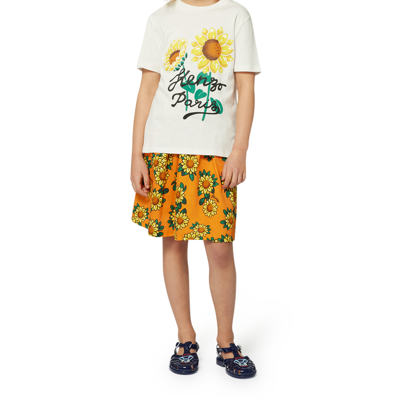 T-shirt met zonnebloemprint KENZO KIDS 
                        UNISEX